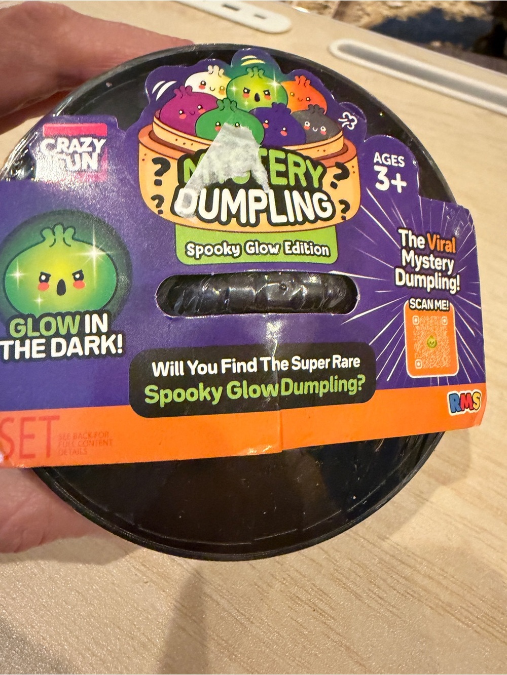 New & Sealed Mystery Squishy Dumpling RMS Halloween Spooky Glow Edition 3+